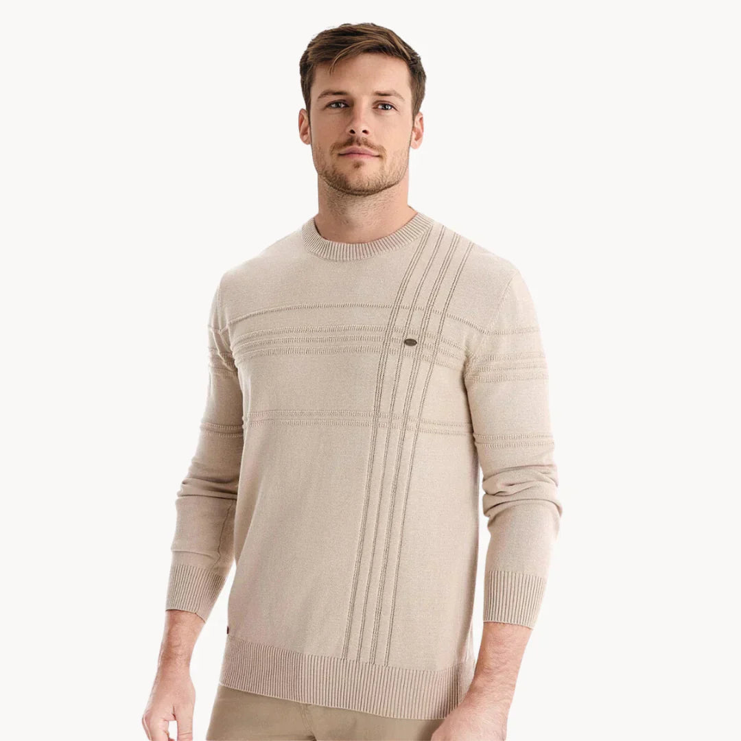 Alessio Striped Knit Sweater - Ruby New York